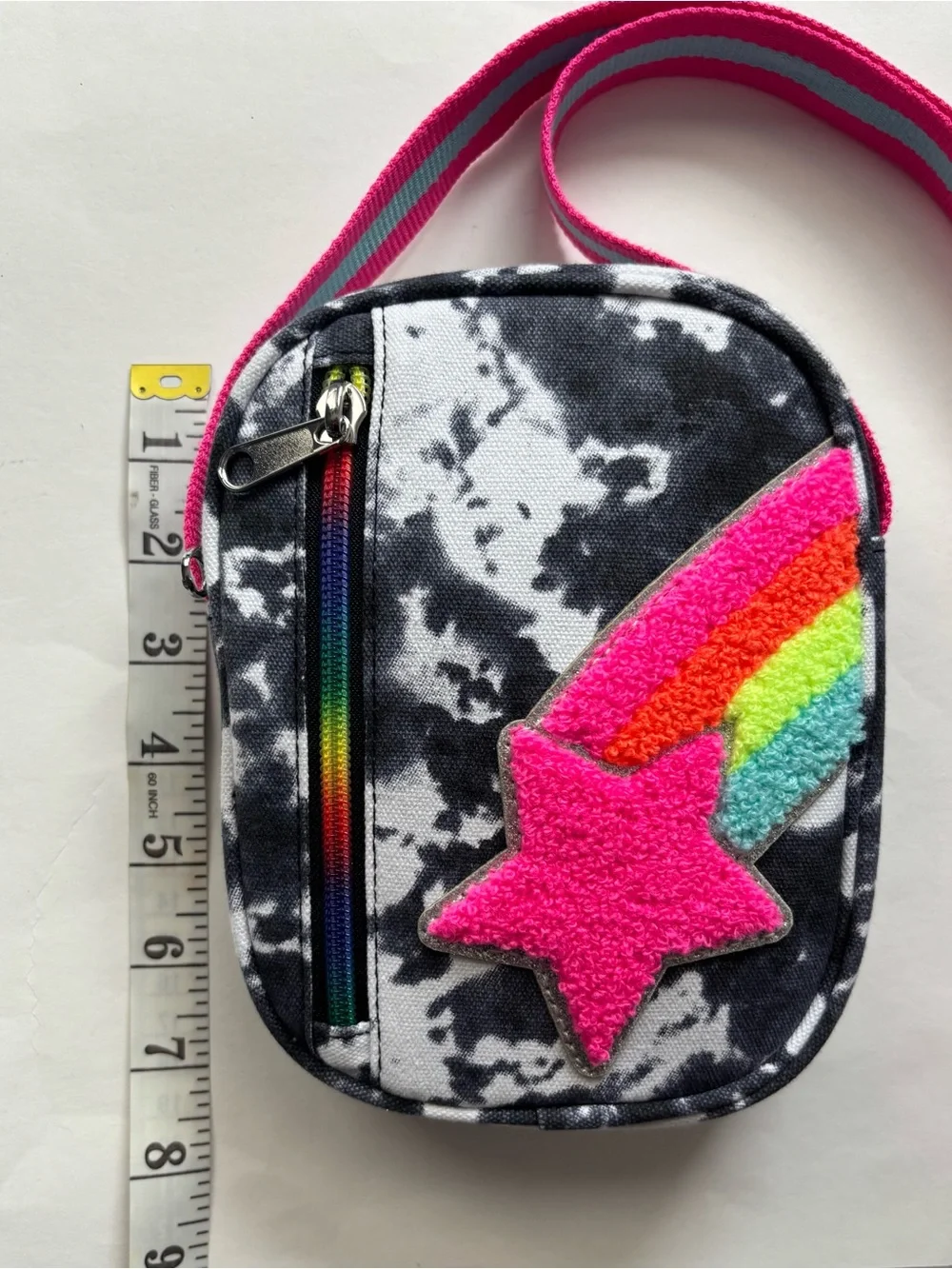 New Kids Tie-Dye Rainbow Shooting Star Crossbody Bag